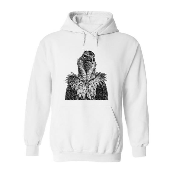 Vulture Head Pendil Drawing Hoodie Men -Image by Shutterstock, Male Large
