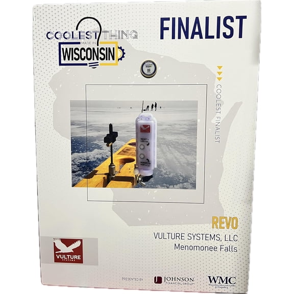 Vulture Revo Ice Fishing Tip-Up Sensor, Wireless Flag Mount Detection, 2-Way Communication, LED Indicator, White Compact Design$$Sport & Recreation Other