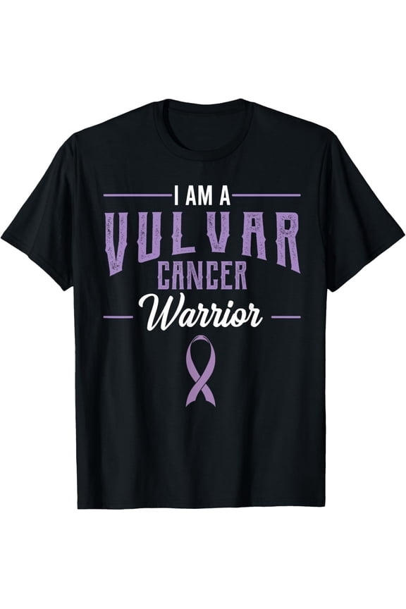 Vulvar Cancer Awareness Supporter Warrior Lavender Ribbon T-Shirt mens t shirt，black，women，funny，misfits，men，journey