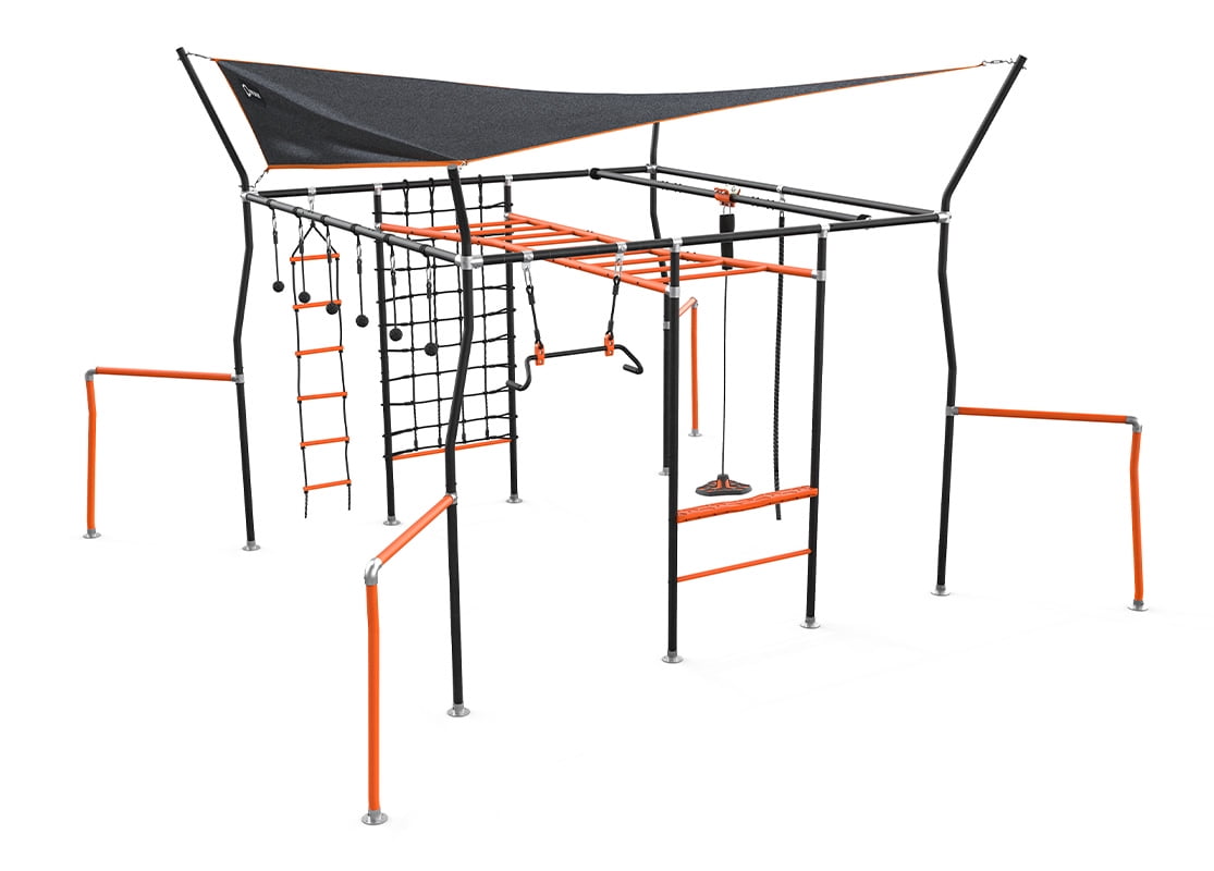 Vuly Adventure Quest Monkey Bars Jungle Gym with Net, Ladder, Swings