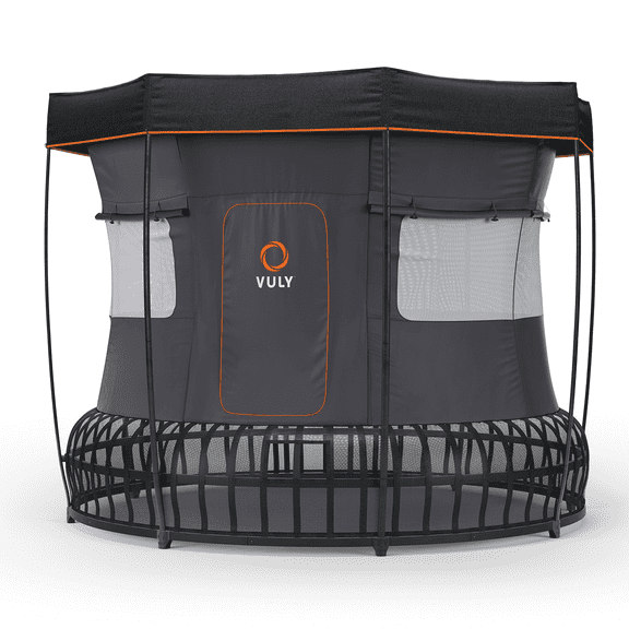 Vuly Thunder Pro 12ft Springless Trampoline, Safety Net, Durable Frame (Large with Tent)