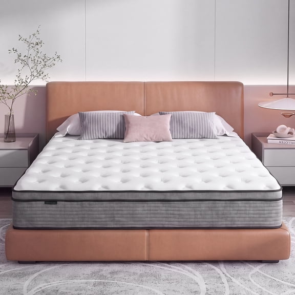 Vumece 12 inch Twin Size Hybrid Mattress in a Box, Memory Foam & Individually Wrapped Coil, Support, Breathable, Pressure relief-120 Night Trial