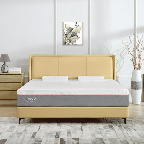 Vumece Twin Mattress, 10 Inch Gel Memory Foam Medium Firm, Fiberglass Free, CertiPUR US