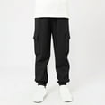 thumbnail image 1 of Vunhao Boys Girls Sweatpant, Elastic Waist Casual Cotton Solid Joggers Pants on Clearance Black Size 12 T, 1 of 7