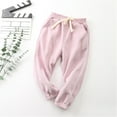 thumbnail image 1 of Vunhao Boys Sweatpants, Drawstring Casual Solid Cotton Relaxed Fit Jogger Boys Pants on Clearance Pink Size 5 T, 1 of 3
