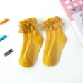 thumbnail image 1 of Vunhao Girls Ankle Socks, Cute Cotton Fashion Kids Socks Clearance Yellow Size 3 T, 1 of 3