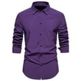 thumbnail image 1 of Vunhao Mens Dress Shirts Long Sleeve, Casual Fashion Mens Bussiness Shirt on Sale Purple, 1 of 8