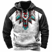 Vunhao Mens Hoodies Clearance, Hooded Casual Pullover Graphic Mens Pullover Shirts with Pockets on Sale Multicolor