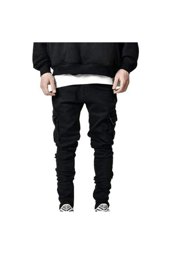 Mens Jeans, Denim Relaxed Fit Comfort Casual Mens Jeans Pants Clearance Black