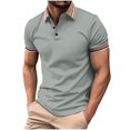thumbnail image 1 of Vunhao Mens Polo Shirts With Collar, Short Sleeve Solid Casual Button Mens Basic Shirt on Sale Gray, 1 of 6