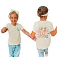 thumbnail image 1 of DAETIROS Mothers Girls Shirt,Cute Print Crew Gift Top for Girls Beige 5-6 T, 1 of 5
