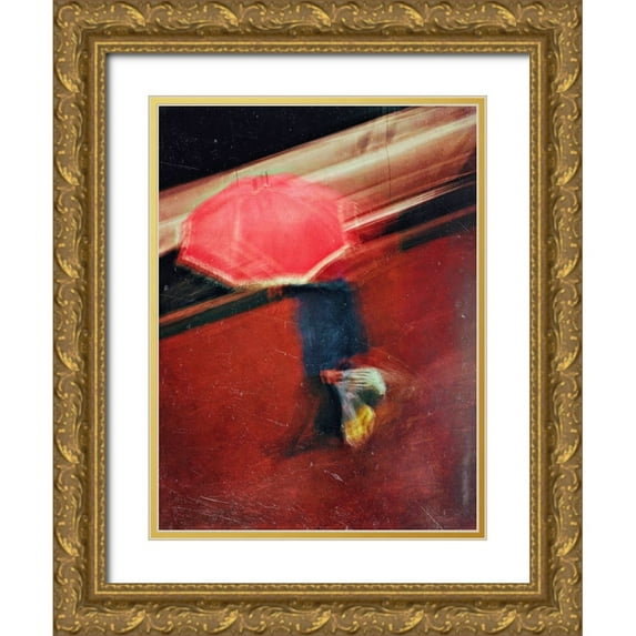 Vural, Yalim 19x24 Gold Ornate Wood Framed with Double Matting Museum Art Print Titled - Rainy Dream