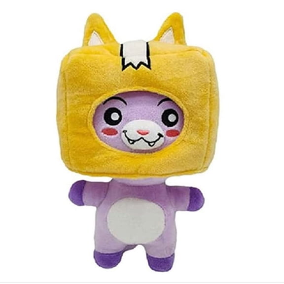 Vuszr 9.8" Yellow Purple Cartoon Fox Transformation Cute Children's Plush Toy