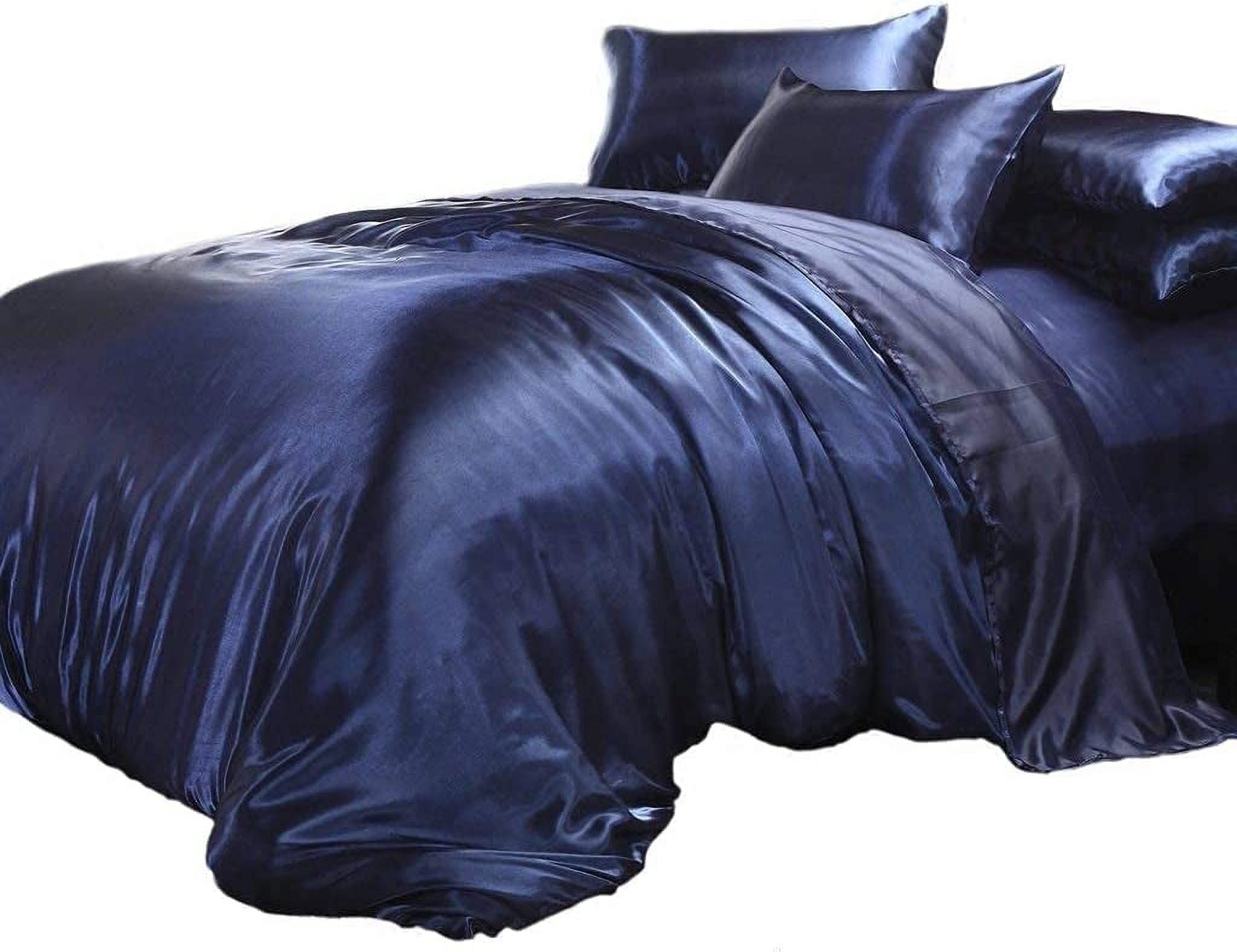 Vuvet Bedding 100 Pure Silk Sateen Sheet Set 7 PcsFitted Sheet Fits