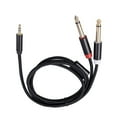Vuygyu 3.5mm Jack To 6.35mm Aux 2 Mono 6.5 Jack To 3.5 Male For Mixing Amplifier Speakers 6.5mm