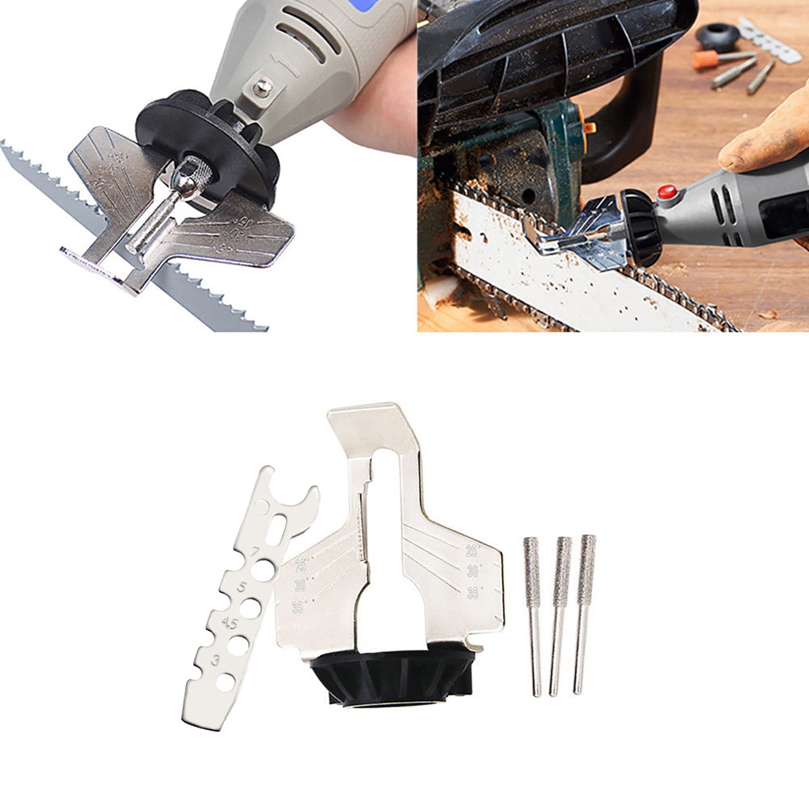 Vuygyu Adapter Chain Power Saw Drill Hand Tool Attachment Sharpener