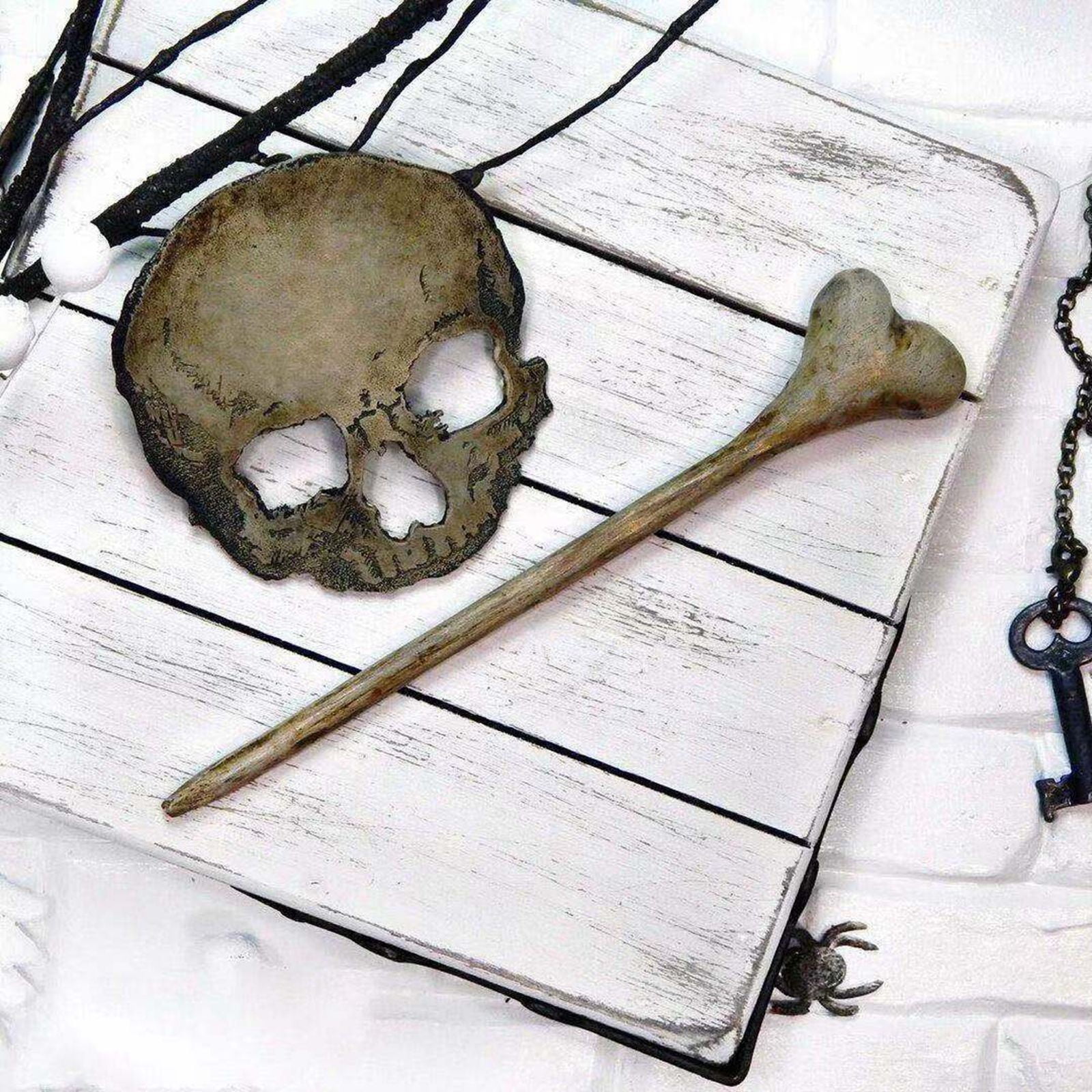 Vuygyu Hair Pin Stick Slide With Bone Hair Clip Moth Hair Clip