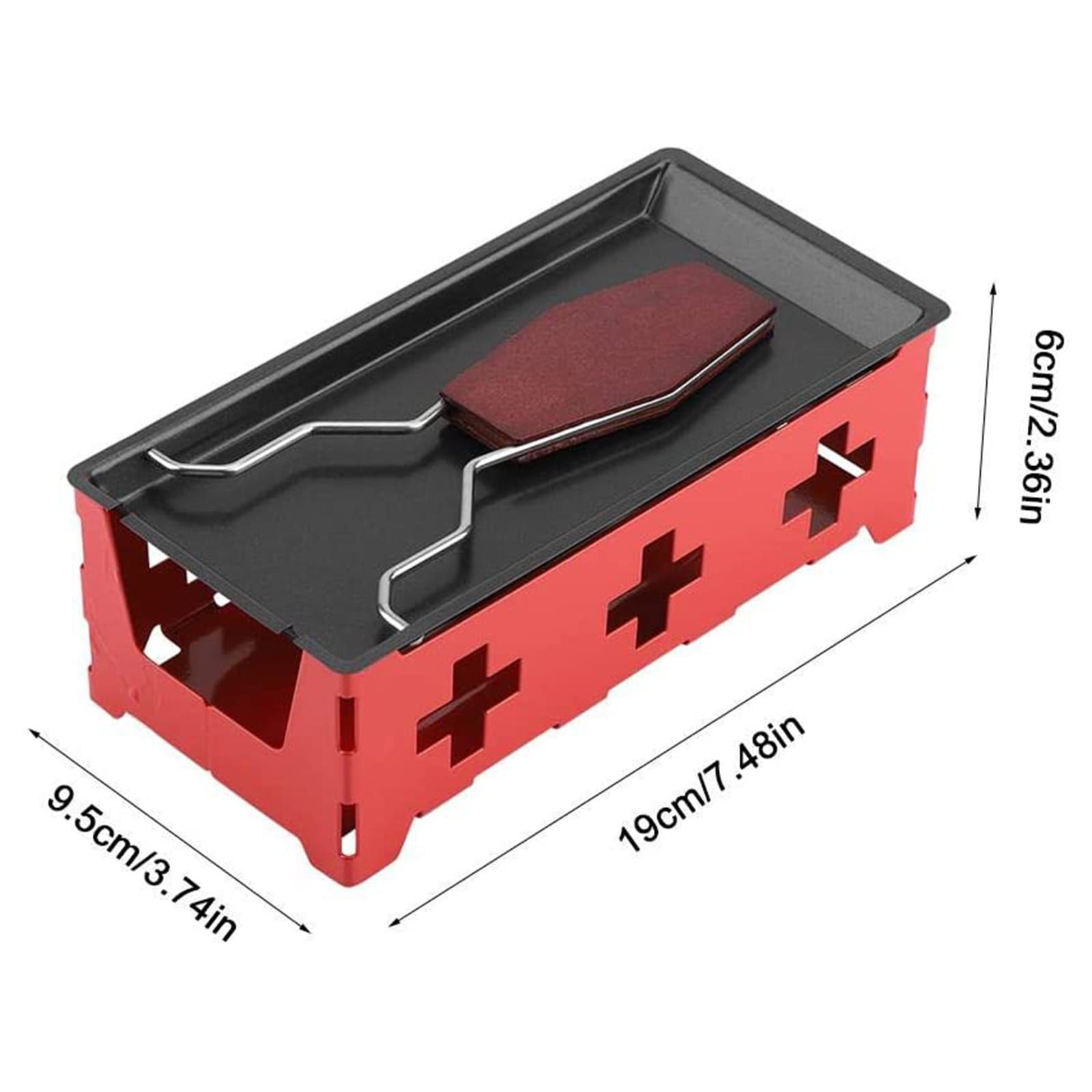 Vuygyu Mini Portable NonStick Cheese Baking Tray Stove Set Cheese Melter Glass Pans for Cooking