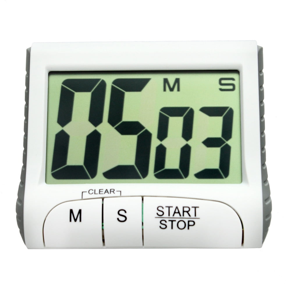 Vuygyu Portable Digital Countdown Timer Clock Large LCD Screen Alarm