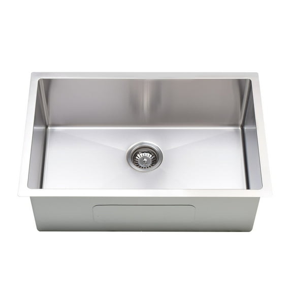 Vuzati 27" x 18" x 9" Undermount Stainless Steel Single Bowl Kitchen Sink
