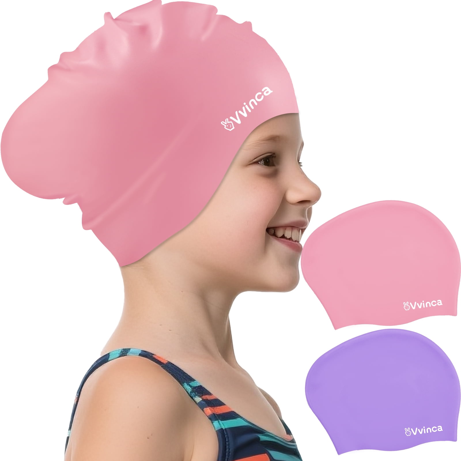 Silicone Cap Swim Cap For Baby Girl Vvinca Swim Cap Kids For Long