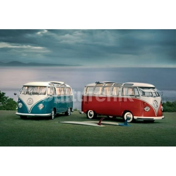 Vw Twin Kombi Laminated Poster (36 X 24)