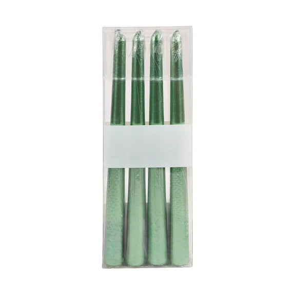 Vwrxbz Electroplated Twisted Taper Candles Set of 4, 10 Inch Long Dripless Wax Dinner Candles for Wedding Table Centerpiece, Romantic Restaurant Dining, Party and Home Decoration