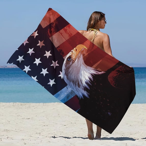 Vwrxbz Oversized 30x60 Inch Sandproof Quick-Dry Microfiber Beach Towel, Super Absorbent and Colorful, Multi-Purpose for Beach, Camping, and Outdoor Activities