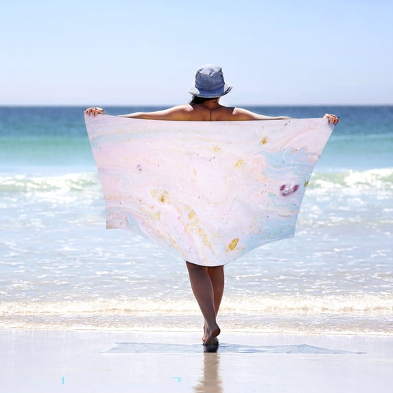 Vwrxbz Oversized Beach Towel - Premium Fiber Flowing Series, 30"x60", Ultra Soft, Highly Absorbent & Quick Dry, Luxury Multipurpose for Beach, Pool, Travel, Yoga, Gym, and Home Use