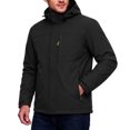 thumbnail image 1 of Vxararl Rain Jacket Men Waterproof Outdoor Windbreaker,travel Rain Jacket Hood Jackets with Zipper Pockets Lightweight, Breathable, Rain Shell Coat Multi Pocket Travel Jacket Black 5xL, 1 of 7