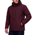 thumbnail image 1 of Vxararl Waterproof Jackets for Men Lightweight, Breathable, Rain Shell Coat for Running Hiking Cycling Travel Hood Jackets with Zipper Pockets Windbreaker Jackets for Men Wine M, 1 of 7