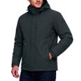 thumbnail image 1 of Vxararl Waterproof Jackets for Men for Running Hiking Cycling Travel Lightweight, Breathable, Rain Shell Coat Hood Jackets with Zipper Pockets Multi Pocket Travel Jacket Dark Gray M, 1 of 7