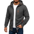 thumbnail image 1 of Vxararl Zip Up Hoodies for Men Tactical Jackets with Zipper Pockets Casual Fashion Sports Hooded Jacket Tops Long Sleeve Sweatshirt Zip Up Hoodie Men Gray M, 1 of 4