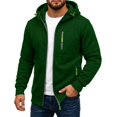 thumbnail image 1 of Vxararl Zip Up Hoodies for Men Tactical Jackets with Zipper Pockets Long Sleeve Sweatshirt Casual Fashion Sports Hooded Jacket Tops Zip Up Hoodie Men Green XL, 1 of 4