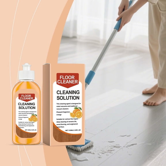Vxdvou 100ml Multi-Surfaces Floor Cleaner Concentrated Solution, Stain Removal, Shine for Hardwood, Tile, Vinyl, Safe for All Floors, pH-Balanced, Fresh Scents, Makes 25L Solution