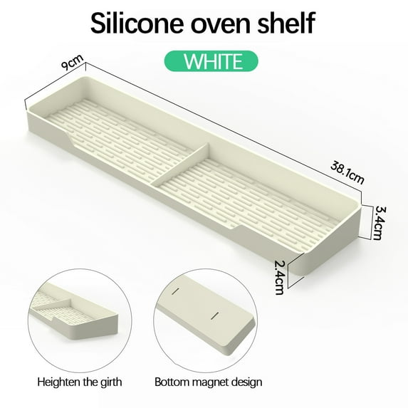 Vxdvou 15IN Stove Top Magnetic Shelf, Kitchen Organizer Over Stove Spice Rack, Kitchen Storage Shelf with Strong Magnet, Easy Installation Kitchen Gadgets & Kitchen Organization Accessory