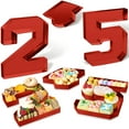 thumbnail image 1 of Vxdvou 2025 Graduation Charcuterie Board Box, Fillable Tray Set with Graduation Cap, 10in Number Boxes for Snacks, Perfect for Graduation Table Centerpieces & Party Decor, 1 of 9