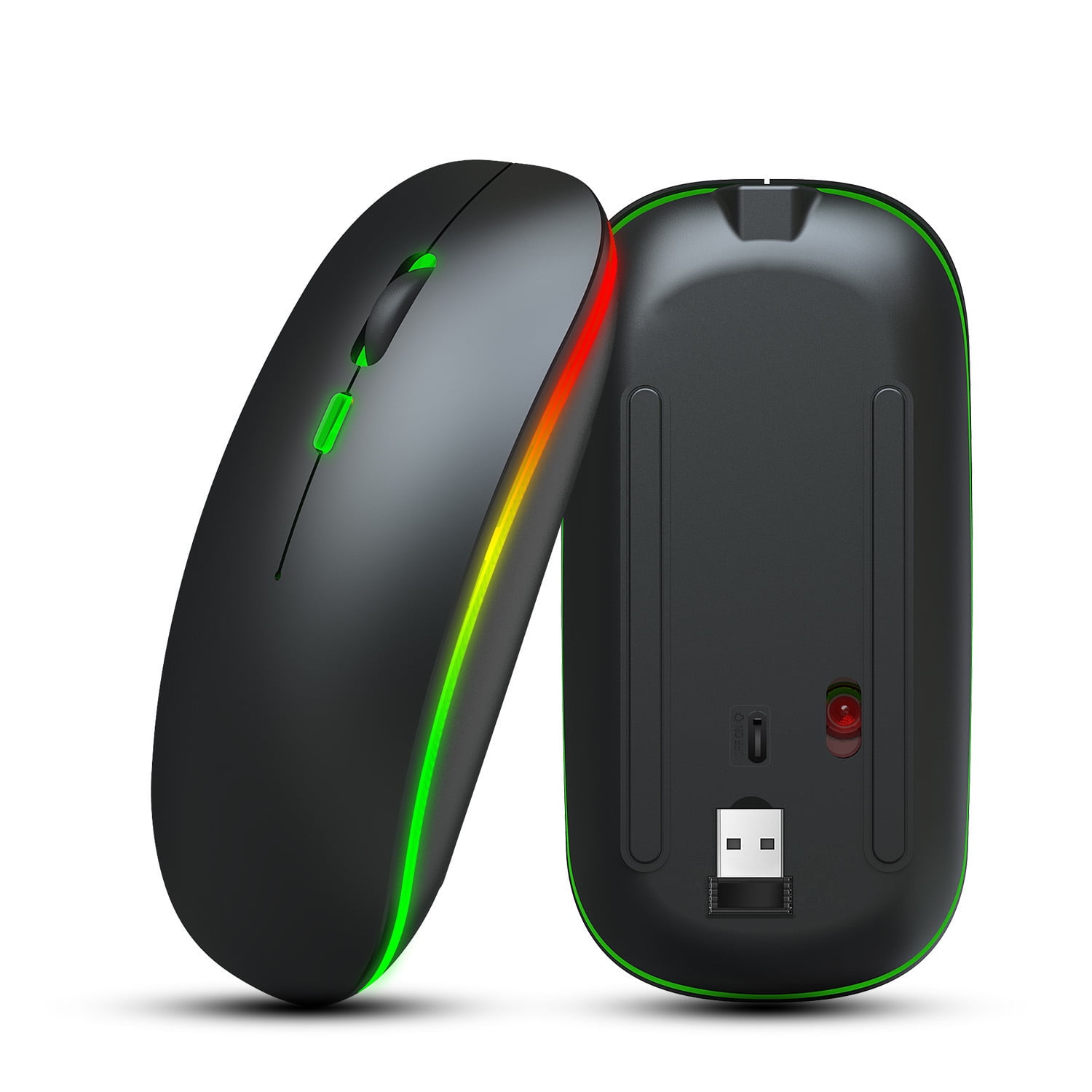 Vxdvou 24ghz Wireless Optical Usb Gaming Mouse Rechargeable Silent 1600 Dpi High Resolution 9007