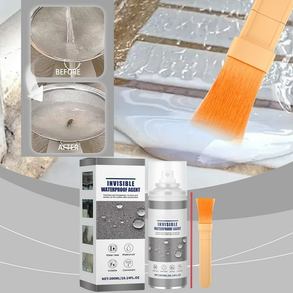 Vxdvou 300ml Waterproofing Agent for Bathroom Tiles, Roofs & Exterior Walls, All-Purpose Waterproof Spray for Home Protection, Cleaning Supplies for Long-Lasting Water Repellent Shield
