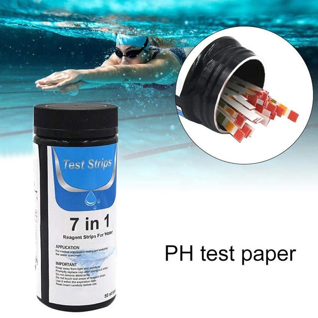 Vxdvou 7 in 1 Water Quality Test Paper, 50 PCS PH Test Strips for ...