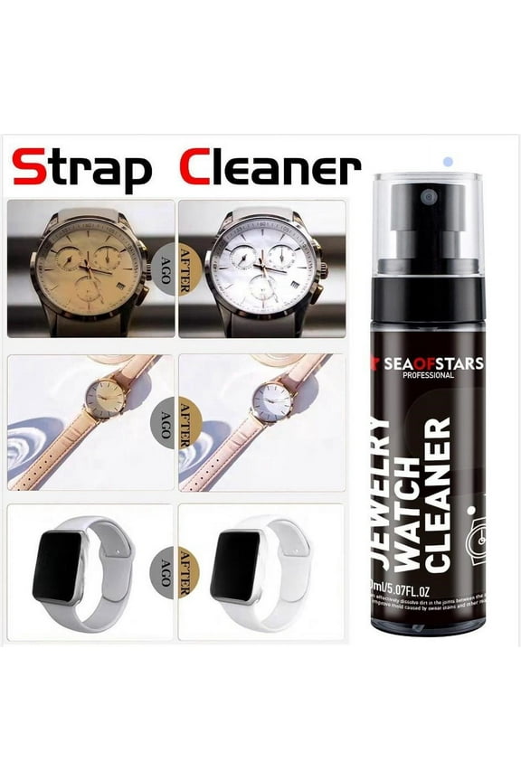 80ml Watch Cleaning Agent, Safe & Gentle for Metal, Rubber & Resin Watch Straps, Effective Stain Removal, Watch Band Cleaner for Mechanical & Metal Watches, Jewelry Care & Maintenance Solution