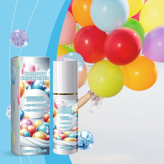 Vxdvou Ambiance Spray for Balloons, Antioxidant Shiny Gloss Enhancer, 60ml Aerosol for Brightness and Smooth Texture, Long-Lasting Effect for Parties and Decorations