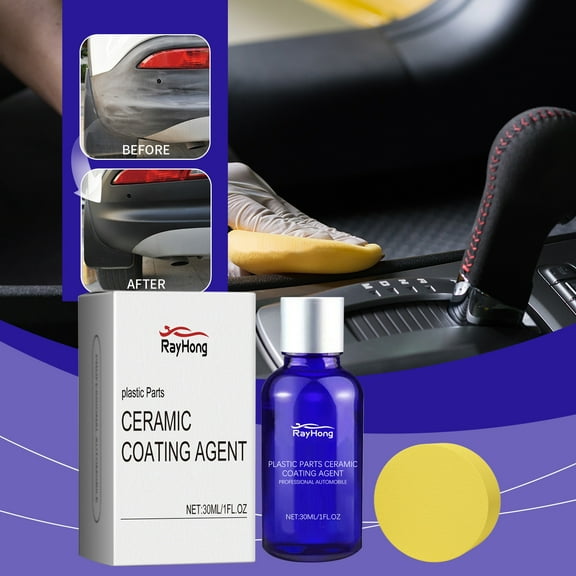 Vxdvou Automotive Plastic Parts Refurbishing Agent, 30ml Plastic Coating & Polishing Spray, Hydrophobic Car Plastic Restorer, Gloss Finish for Interior Surfaces