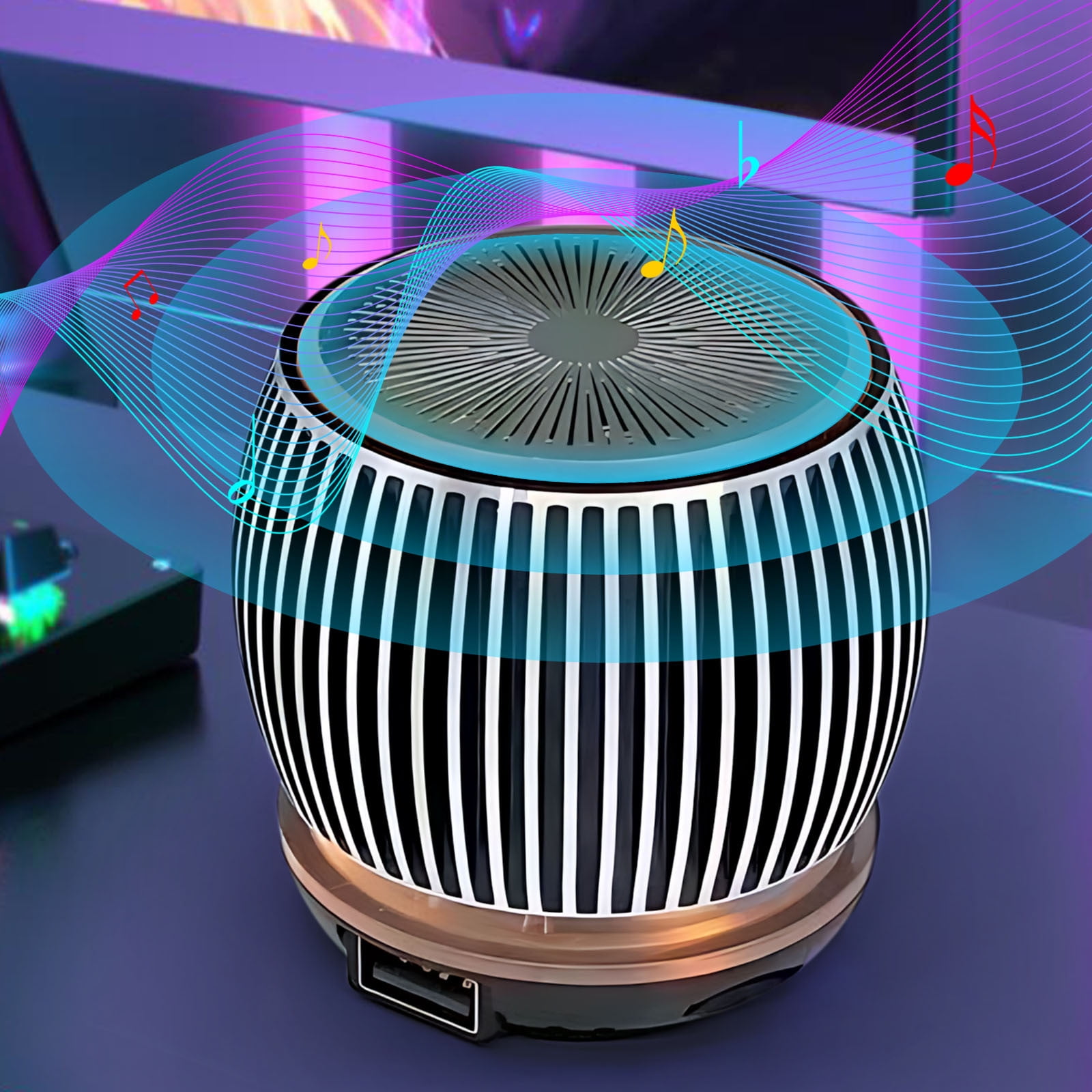 Vxdvou Bluetooth Speaker Card Insertion Small Sound Gift Portable