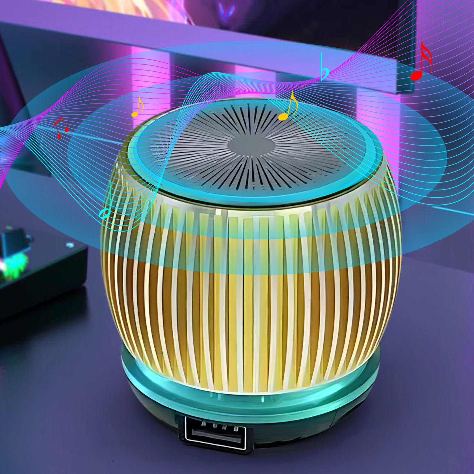 Vxdvou Bluetooth Speaker Card Insertion Small Sound Gift Portable