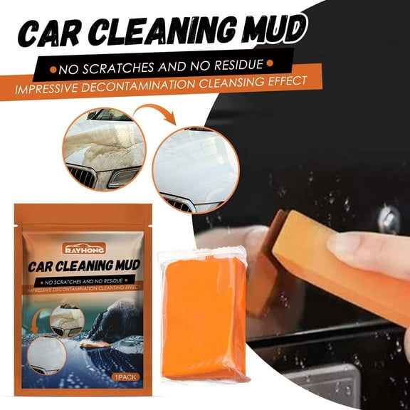 Vxdvou Car Cleaning Mud, Automotive Paint & Windshield Degreasing, Stain Removal and Maintenance, Non-Scratching Cleaning Mud for Interior & Exterior, 2-Pack for Effective Stain Removal