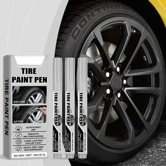 Vxdvou Car Tire Paint Pens, Multi-Color DIY Oil-Based Markers for Auto Repair, Long-Lasting Touch-Up, Fix Scratches and Color Restoration, 5ml Pen for Vehicle Paint Care