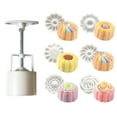 thumbnail image 1 of Vxdvou Circular Flower Molds Set, 6-Piece Flower-Shaped Plunger Molds for Baking & Cake Decoration, High-Quality Kitchen Tools for DIY Desserts, Perfect for Home Bakers & Cake Lovers, 1 of 9