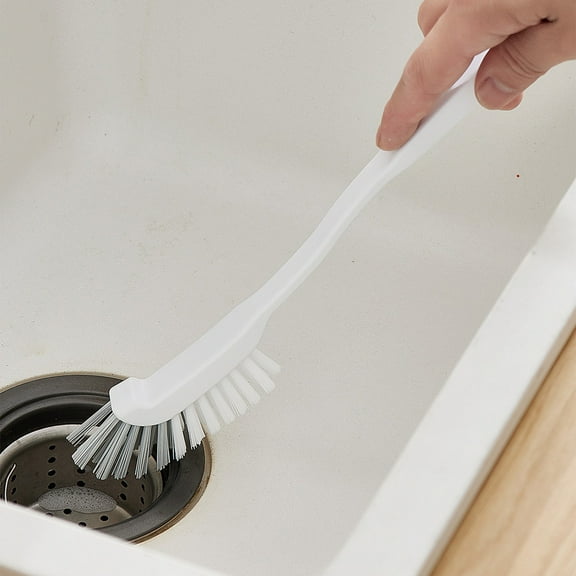 Vxdvou Cup Brush with Long Handle, Multifunctional Cleaning Brush for Tight Spots, 90° Bend for Easy Corner Cleaning, Soft Nylon Bristles for Effective Stain Removal in Kitchen & Bathroom