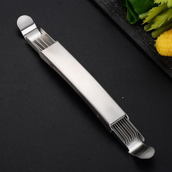 Vxdvou Dual-Head Stainless Steel Vegetable Cutter, Multifunctional Slicer, Chopper, and Grater for Onions, Carrots, and More, Kitchen Essential for Shredding and Slicing Veggies